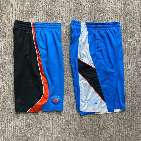Lot of 2 Men's Small Nike Elite KD Dri Fit Basketball Shorts Blue Orange - Picture 2 of 3
